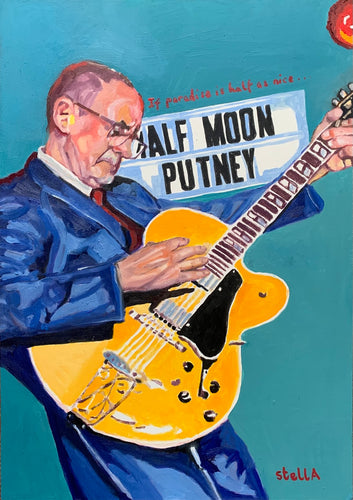  Andy Fairweather Low at the Half Moon Putney oil on cradled gesso panel by Stella Tooth musician painting