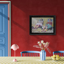 Load image into Gallery viewer, Brighton beach mixed media artwork by Stella Tooth room view