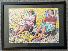 Load image into Gallery viewer, Brighton Beach mixed media on paper by Stella Tooth framed