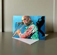 Load image into Gallery viewer, Greetings card of Ed Tenderlonious Cawthorne by Stella Tooth