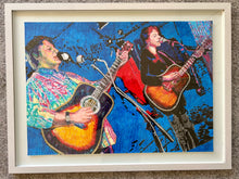 Load image into Gallery viewer, Laura Cantrell mixed media on paper artwork by Stella Tooth in frame