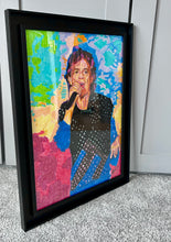 Load image into Gallery viewer, Mick Jagger in frame by Stella Tooth artist side view