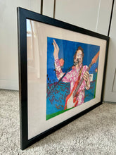 Load image into Gallery viewer, Mixed media portrait of Ronnie Wood at Half Moon Putney by Stella Tooth side view