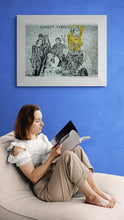 Load image into Gallery viewer, The escapologist by Stella Tooth drawing on paper framed wall view