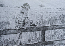 Load image into Gallery viewer,  A Shropshire lad original drawing by Stella Tooth portrait artist

