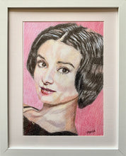 Load image into Gallery viewer, Audrey Hepburn mixed media on paper by Stella Tooth