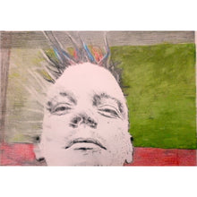 Load image into Gallery viewer, Spikey the bed o’ nails artist mixed media drawing on paper by Stella Tooth
