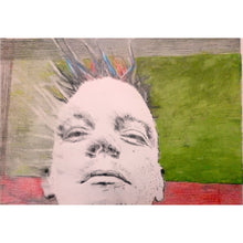 Load image into Gallery viewer, Spikey the bed o’ nails artist mixed media drawing on paper by Stella Tooth