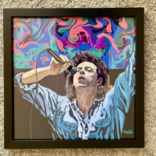 Load image into Gallery viewer, Bob Geldof digital painting by Stella Tooth artist in frame
