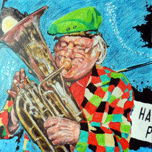 Load image into Gallery viewer, Bob Kerr's Whoopee Band pencil on paper by Stella Tooth artist