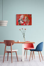 Load image into Gallery viewer, Mixed media on paper artwork of Whoopee Band Richard White and Malcolm Sked by Stella Tooth who is resident artist at the Half Moon Putney