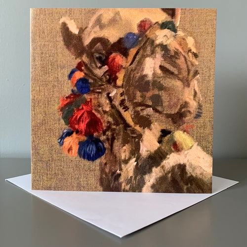 Fine art greetings card of Camel by Stella Tooth animal artist 