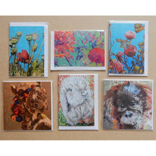 Load image into Gallery viewer, A Variety Pack of Animals and Flowers Blank Art Cards by Stella Tooth