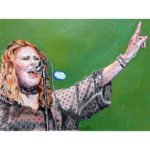 Load image into Gallery viewer, T’pau Carol Decker mixed media on paper artwork by Stella Tooth