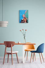 Load image into Gallery viewer, Starved myself pretty Carus Thompson mixed media on paper artwork by Stella Tooth Room view