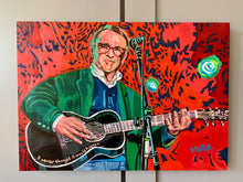 Load image into Gallery viewer, Chris Difford oil on cradled gesso panel hanging by Stella Tooth