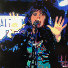 Load image into Gallery viewer, Cloudbusting Kate Bush tribute oil on cradled gesso panel by Stella Tooth