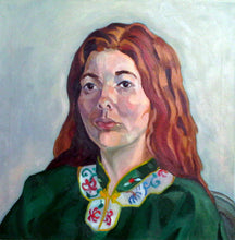 Load image into Gallery viewer, Original oil painting of The Chinese Silk Top by Stella Tooth portrait artist