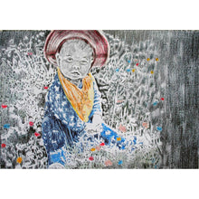 Load image into Gallery viewer, Daisy and other flowers by Stella Tooth Pencil on paper