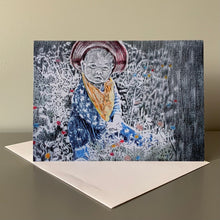 Load image into Gallery viewer, Daisy and other flowers Fine Art Greetings Card 3 pack