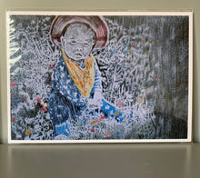 Load image into Gallery viewer, Fine art print reproduction of Daisy and other flowers original drawing by Stella Tooth artist