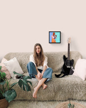 Load image into Gallery viewer, David Bowie digital painting by Stella Tooth artist room view