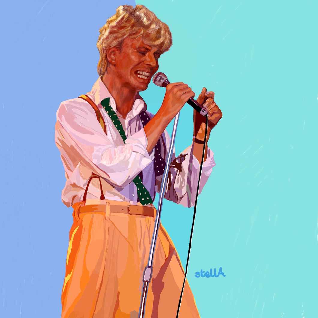David Bowie digital painting by Stella Tooth artist