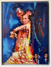 Load image into Gallery viewer, Flamenco dancer oil on canvas by Stella Tooth London artist front view