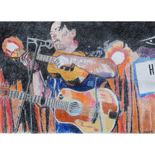 Load image into Gallery viewer, Jack Lukeman at the Half Moon Putney pencil on paper by Stella Tooth musician artist
