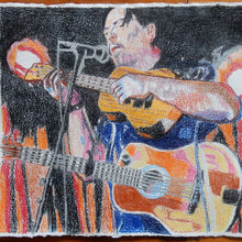 Load image into Gallery viewer, Jack Lukeman at the Half Moon Putney pencil on paper by Stella Tooth musician artist