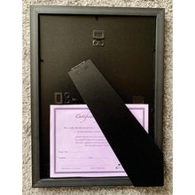 Load image into Gallery viewer, Back of frame with Certificate of authenticity