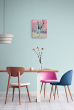 Load image into Gallery viewer, Jonathan Last street performer South Bank London acrobat portrait drawing original artwork by Stella Tooth artist room view