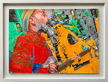 Load image into Gallery viewer, Just Busking mixed media artwork by Stella Tooth