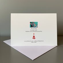 Load image into Gallery viewer, Kast off Kinks fine art card by Stella Tooth musician art back view
