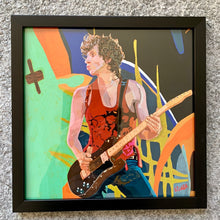 Load image into Gallery viewer, Digital painting by Stella Tooth artist of Rolling Stones lead guitarist and co songwriter Keith Richards in frame