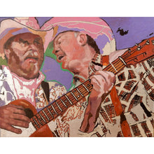 Load image into Gallery viewer, Los Pacaminos with Paul Young acrylic on canvas by Stella Tooth

