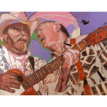 Load image into Gallery viewer, Los Pacaminos with Paul Young acrylic on canvas by Stella Tooth