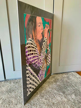 Load image into Gallery viewer, Lynne Jackaman musician and singer performing at the Half Moon Putney mixed media drawing on paper artwork by Stella Tooth Side