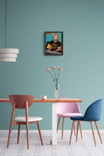 Load image into Gallery viewer, Marky Dawson performing in lockdown, oil on canvas artwork by Stella Tooth