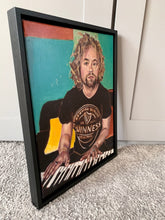 Load image into Gallery viewer, Marky Dawson performing in lockdown, oil on canvas artwork by Stella Tooth