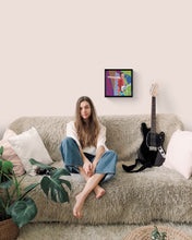 Load image into Gallery viewer, Mick Jagger the Rolling Stones digital painting by Stella Tooth musician artist inspired by photo by Sol N'JieRoom view