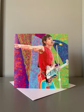 Load image into Gallery viewer, Mick Jagger fine art greetings card inspired by digital painting by Stella Tooth