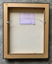 Load image into Gallery viewer, Back of artwork Mr Chill oil on canvas artwork by Stella Tooth