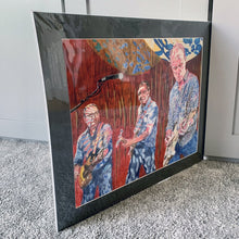 Load image into Gallery viewer, Nick Masons Saucerful of Secrets at the Half Moon Putney mixed media of by London based musician artist Stella Tooth Side