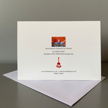 Load image into Gallery viewer, Nick Mason and his saucerful of secrets Fine Art Greetings Card 3 pack