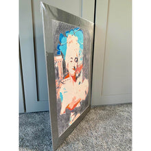 Load image into Gallery viewer, Passion vs Courage The Tightrope mixed media on paper original artwork by Stella Tooth of tightropewalker in Venice Side