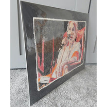 Load image into Gallery viewer, Peggy Seeger musician and singer performing at the Half Moon Putney original drawing on paper artwork by Stella Tooth Side