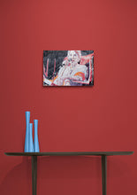 Load image into Gallery viewer, Peggy Seeger musician and singer performing at the Half Moon Putney original drawing on paper artwork by Stella Tooth Room view