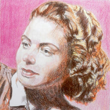 Load image into Gallery viewer, Ingrid Bergman pencil on paper by Stella Tooth artist