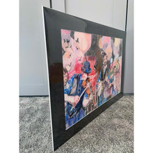 Load image into Gallery viewer, Police Dog Hogan at the Half Moon Putney Mixed media on paper of musician by London based performer artist Stella Tooth Side